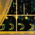 Бахрома Luazon DECOR Месяц, IP20, Ш2.7 м, В0.9 м, Н.С. LED-138-220V, 8 режимов, теплый белый 4356981 (артикул 19572774) – фото 1