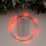 Гирлянда-нить Luazon ROSA, IP20, 1 м, Н.С. LED-10-6V, 2хCR2032, фиксинг, красный 5198295 (артикул 19297902) – фото 1