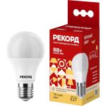 Светодиодная лампа РЕКОРД LED P45-U 8W Е27 3000К 25044 (артикул 24610377) – фото 1