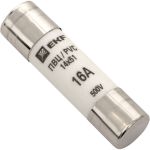 Плавкая вставка EKF цилиндрическая, ПВЦ 14х51мм, 16А, 10 шт PROxima pvc-14x51-16 (артикул 16059001) – фото 1