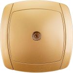 Одинарная телевизионная розетка СВЕТОЗАР АКЦЕНТ SV-54215-GM (артикул 13909618) – фото 1