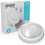 Светодиодный светильник Gauss D176х76 12W 990lm 4000K ECO 2.0 круг с микроволновым сенсором 142411212-S (артикул 16407564) – фото 1