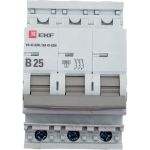 Автоматический выключатель EKF 3P 25А (B) 6кА ВА 47-63N PROxima M636325B (артикул 25558761) – фото 1
