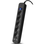 Фильтр SVEN SF-05LU 1,8 м (5 евро розеток,2*USB(2.4А)) черный, цветная коробка SV-018832 (артикул 25955069) – фото 1