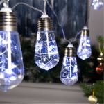 Нить Luazon ROSA 3 м, с насадками Лампа 8 см, IP20, Н.С. LED-80-12V, 8 режимов, белый 6929847 (артикул 19564734) – фото 1