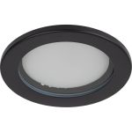 Влагозащищенный встраиваемый светильник ЭРА KL95 SBK GX53, IP44, черный Б0055812 (артикул 26677232) – фото 1