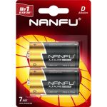 Батарейка NANFU alkaline d 2шт./бл 6901826017804 LR20 2B (артикул 26750588) – фото 1