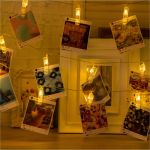Гирлянда-нить Luazon DCR, 5 м, с насадками Прищепки, IP20, Н.С. LED-30-220V, 8 режимов, ТЕПЛО-БЕЛЫЙ 2433911 (артикул 16393613) – фото 1