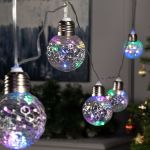 Нить Luazon ROSA 3 м, с насадками Лампочки шары 5 см, IP20, Н.С. LED-80-12V, 8 режимов, мульти 6929864 (артикул 19564524) – фото 1