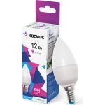Светодиодная лампа КОСМОС LED 12Вт Свеча 220В E14 6500К LkecLED12wCNE1465 (артикул 26660180) – фото 1