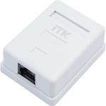 Информационная настенная розетка ITK RJ45 кат.5е UTP 1-порт белая CS2-1C5EU-12 (артикул 16073320) – фото 1