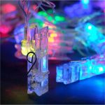 Нить Luazon DCR 5 м, с насадками Прищепки, IP20, Н.С. LED-20-220V, моргает, мульти 2433909 (артикул 19580958) – фото 1