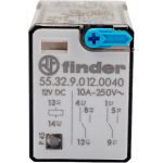 Промежуточное реле Finder 2 перекидных контакта 10А, = 12В DC, 553290120040 (артикул 18581803) – фото 1