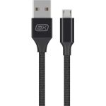 Дата-кабель USB - micro USB Deppa 2А, 1м, нейлон, черный, Axxa 7261 (артикул 29797778) – фото 1