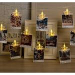 Гирлянда-нить Luazon DCR, 4.5 м, прищепки звезда, IP20, Н.С., LED-20-220V, фиксинг, теплый белый 4445725 (артикул 19294044) – фото 1