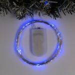 Гирлянда-нить Luazon ROSA, IP20, 5 м, Н.С. LED-50-6V, 2хCR2032, фиксинг, синий 2433895 (артикул 19297392) – фото 1
