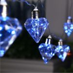 Нить Luazon ROSA 3 м, с насадками Лампочки кристалл 5 см, IP20, Н.С. LED-80-12V, 8 режимов, синий 6929871 (артикул 19565004) – фото 1