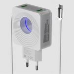 СЗУ More Choice 2USB 2.1A для micro USB со встроенным кабелем и LED подсветкой NC48mw (артикул 25943117) – фото 1