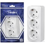 Розетка 3-м TOKOV ELECTRIC оп frea 16а ip20 250в с заземл. абс-пластик бел. TKE-FR-R3Z-C01 (артикул 27093368) – фото 1