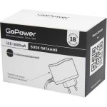 Импульсный блок питания GoPower 3.0A 12V 5,5x2,5/12мм (1/90) 00-00018646 (артикул 22969839) – фото 1
