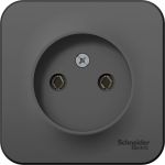 Наружная розетка Schneider Electric Blanca Антрацит, без заземления, без шторок, 16А, 250В SE BLNRA000116 (артикул 20632084) – фото 1
