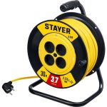 Силовой удлинитель на катушке STAYER S 225 ПВС 2x2.5 30м 3750Вт 55070-30 (артикул 26157491) – фото 1