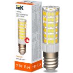 Светодиодная лампа IEK corn капсула 7вт 230в 3000к керамика e14 LLE-CORN-7-230-30-E14 (артикул 27056930) – фото 1