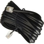 Телефонный удлинитель RJ-11 (6р4с) TWIST 7м, черный, TWCS-TEC-07M-B (артикул 22885329) – фото 1
