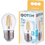 Светодиодная филаментная лампа ФОТОН LED FL P45 7W E27 3000K 22820 (артикул 23395659) – фото 1