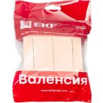 2-клавишный выключатель EKF Валенсия, 10А кремовый PROxima EWV10-023-20 (артикул 16373697) – фото 1