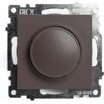 Диммирующий механизм выключателя STEKKER TRIAC GLS10-7106-04, 250V, 500W, серия Катрин, шоколад, 49017 (артикул 25676247) – фото 1