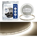Светодиодная лента FERON LS502/ 180SMD 2835 /м 16Вт/м 24V 5000х10х1.22мм 4000К 41528 (артикул 18249325) – фото 1