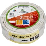 Провод ПВС АЛЬФАКАБЕЛЬ 2х0,75 мм ГОСТ 50 м 05016 (артикул 16423464) – фото 1