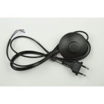 Сетевой шнур с вилкой и выключателем Uniel напольный UCX-C20/02A-170 BLACK UL-00004435 (артикул 21753994) – фото 1