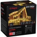 Электрогирлянда VEGAS Бахрома 288 теплых LED ламп, 12x0.6 м 55165 (артикул 22657719) – фото 1