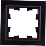 1-местная рамка IEK Brite ip44 ру-1-брч-44 черный BR-M12-44-K02 (артикул 24591405) – фото 1