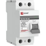Устройство защитного отключения EKF УЗО ВД-100, 2P, 32А/100мА, PROxima, SQ elcb-2-32-100-em-pro (артикул 16144769) – фото 1