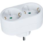 Разветвитель Navigator NAD-L-2E-C-WH, с заземлением, 2 гнезда 94670 (артикул 16288970) – фото 1