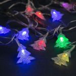 Гирлянда-нить Luazon DCR, 5 м, с насадками Елка в крапинку, IP20, Н.С. LED-20-220V, мигание, МУЛЬТИ 185505 (артикул 16393611) – фото 1