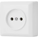 Одинарная розетка Vesta Electric Mega без заземления Mega FRZ00030101BEL (артикул 23300391) – фото 1