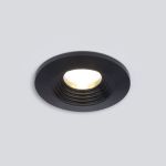 Встраиваемый светодиодный светильник Elektrostandard led 3w 3000k cob bk черный 9903 led a063923 (артикул 27901700) – фото 1