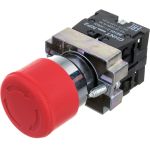 Кнопка управления CHINT "Грибок" d30мм (2) NP2-BS445 без подсветки красн. 1НЗ +1НО IP40 573835 (артикул 22941171) – фото 1