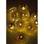 Гирлянда КОСМОС-Фонарики лофт метал. золот диаметр 5x3см 10LED, KOC_GIR-B121 (артикул 28429886) – фото 1