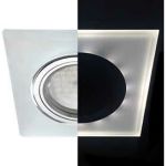 Светильник Ecola MR16 LD1651 GU5.3 Glass стекло, подсветка, квадрат скошенный край, хром 25x90x90 SL1651EFF (артикул 17134627) – фото 1