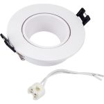 Встраиваемый декоративный светильник ЭРА KL90 WH MR16/GU5.3 белый, пластиковый Б0054369 (артикул 21525880) – фото 1