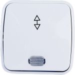 1-клавишный переключатель на 2 направления TDM открытой установки с подсветкой IP20 10А, белый Дача SQ1824-0006 (артикул 20838153) – фото 1