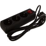 Сетевой удлинитель PERFEO с кнопкой POWERMATE 1,8м 3 розетки черный 30 012 507 (артикул 16088753) – фото 1