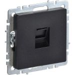 Компьютерная розетка rj45 IEK Brite рк10-брч категория 5e, черный BR-K10-1-K02 (артикул 24594687) – фото 1