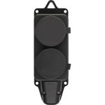 Каучуковая колодка duwi 2 гнезда с заземлением IP44 черная 16A 27461 2 (артикул 19992070) – фото 1