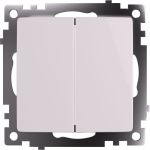 2-клавишный переключатель STEKKER (механизм), gls10-7107-01 , 250v, 10а, серия катрин, белый, 49166 (артикул 28428758) – фото 1